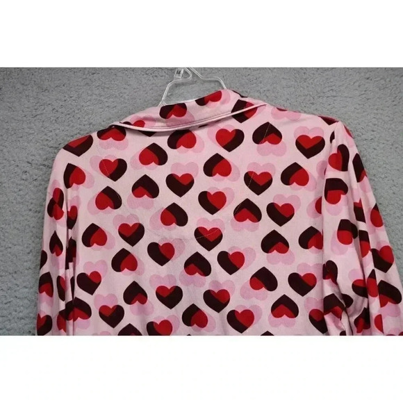 Kate Spade Women's Button Up Pajama Top-Size Medium-Hearts - Picture 8 of 8